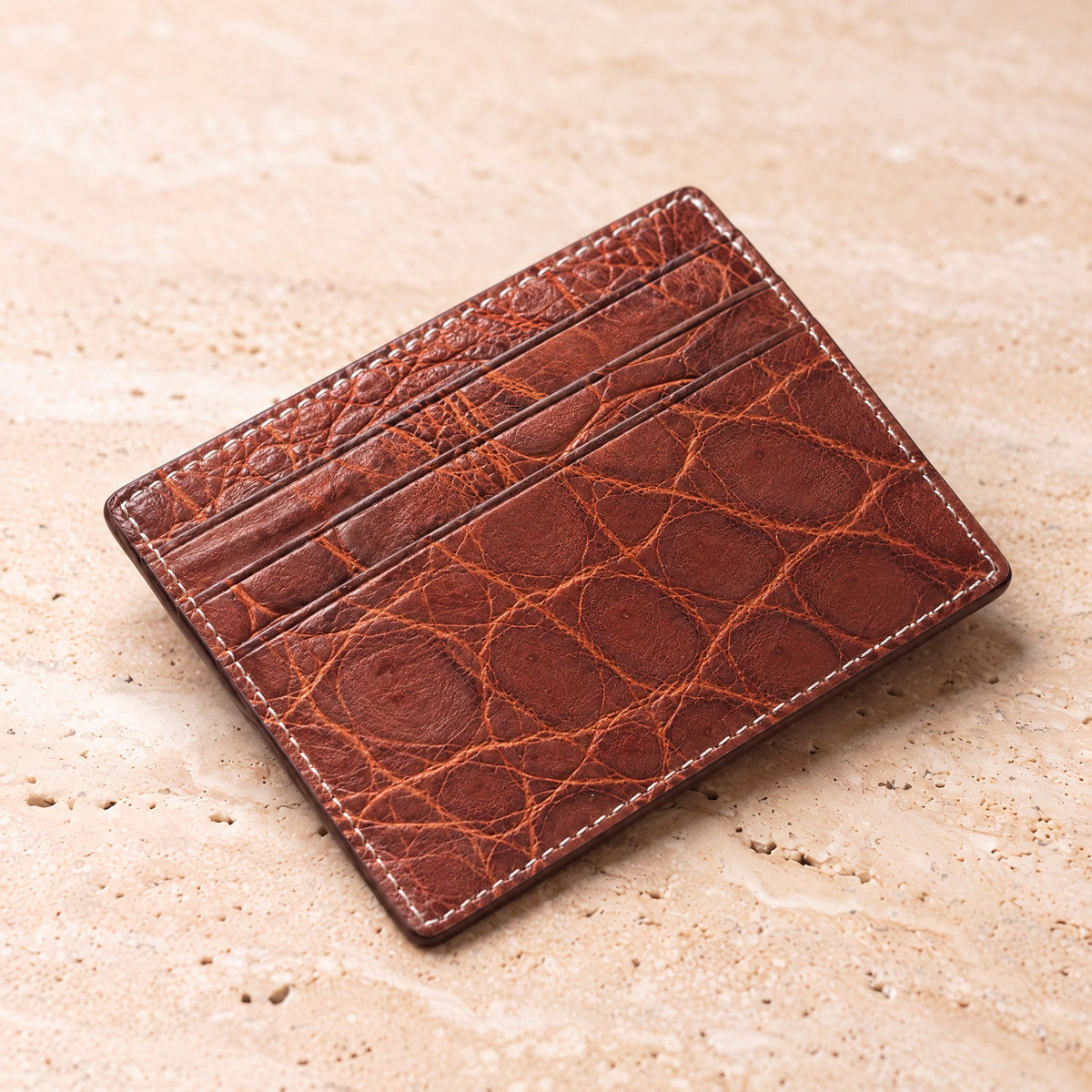 Crocodile Leather Card Holder