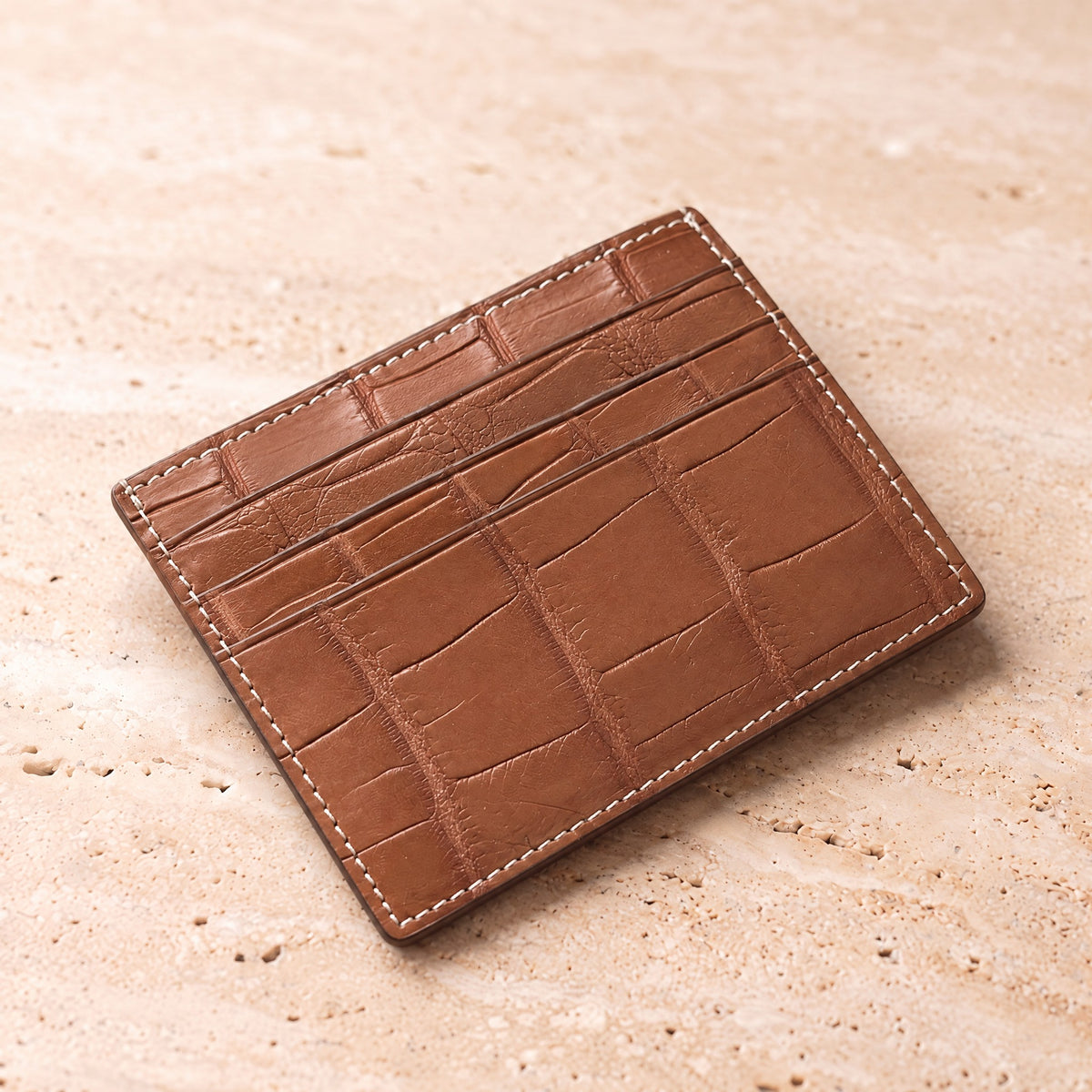 Crocodile Leather Card Holder