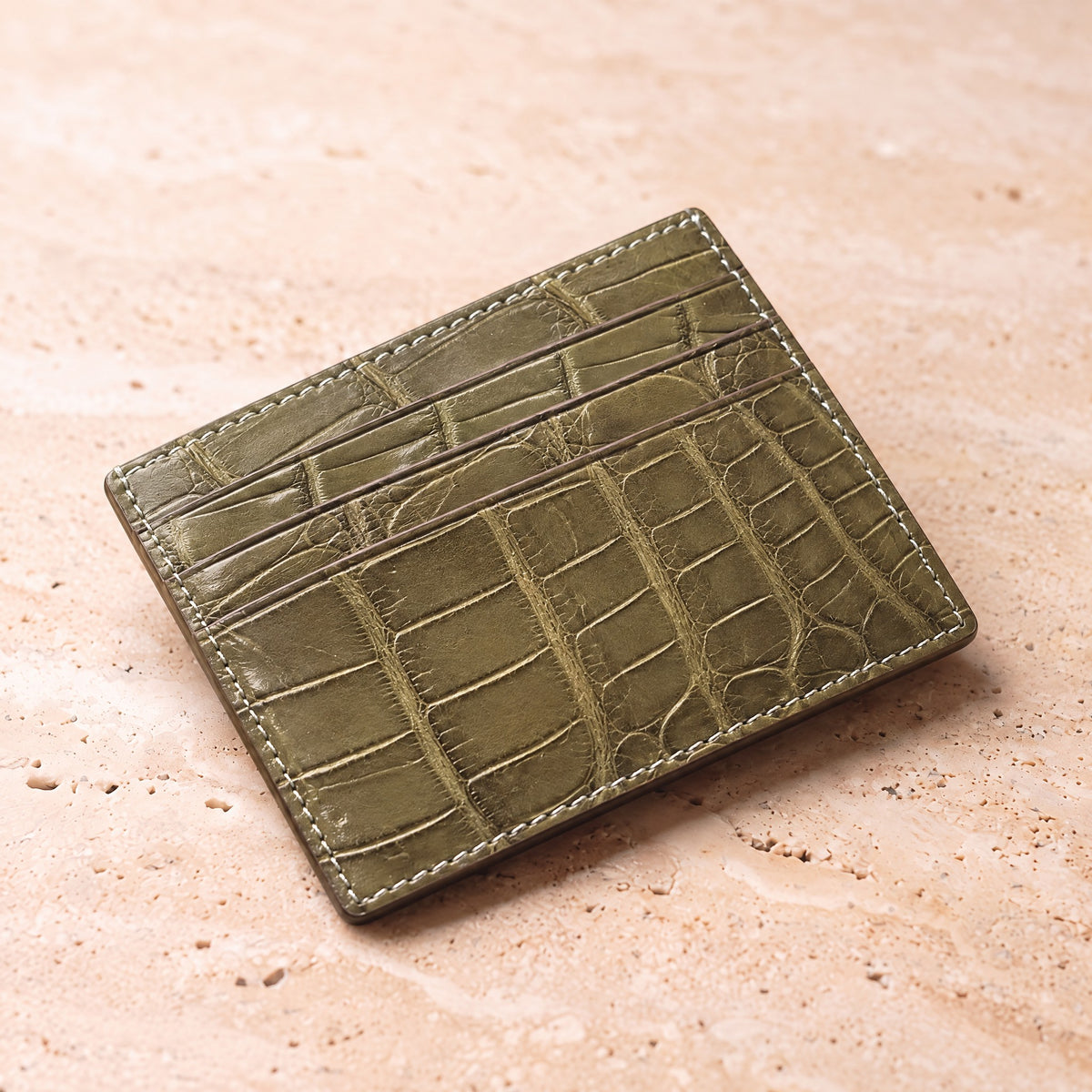 Crocodile Leather Card Holder