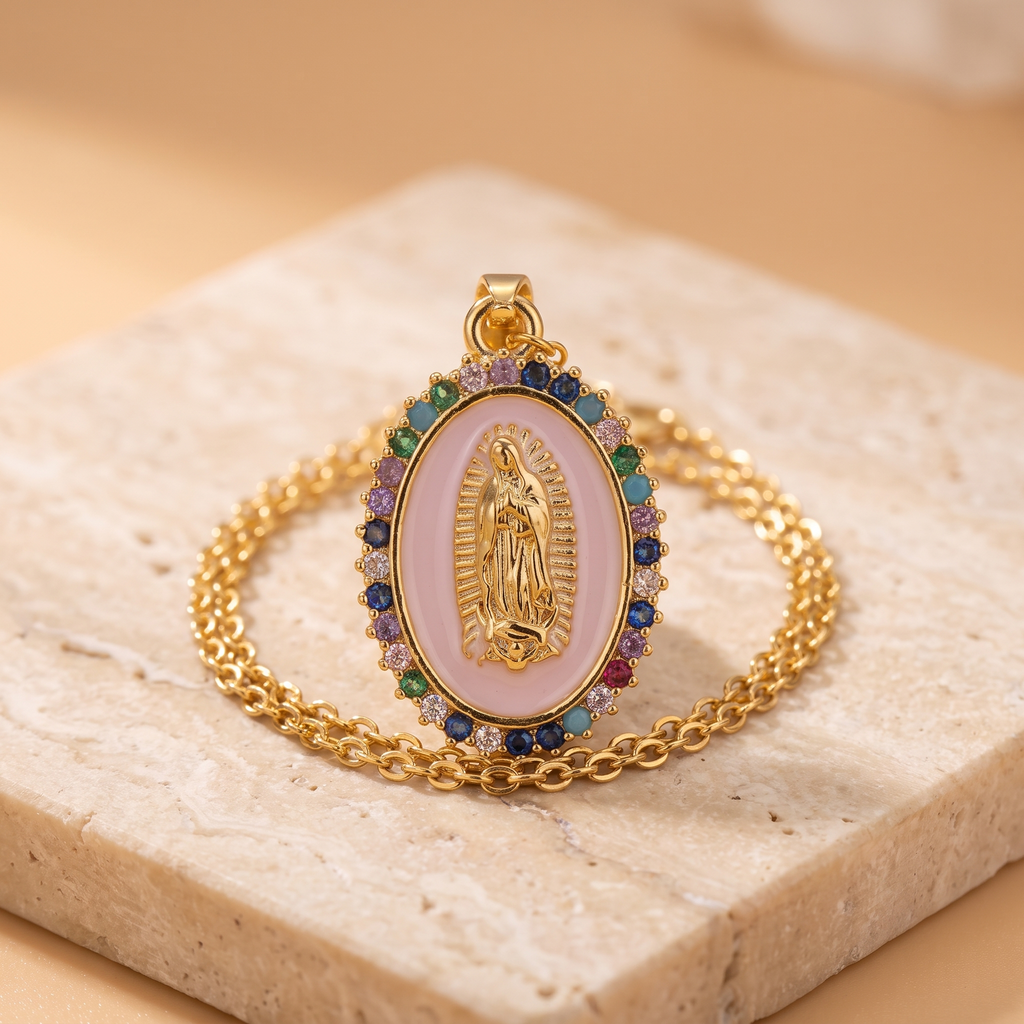 Guadalupe Medallion Necklace – view 3